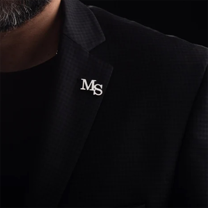 Men'S Groom - Fashion Name Initials Customized Brooches Steel