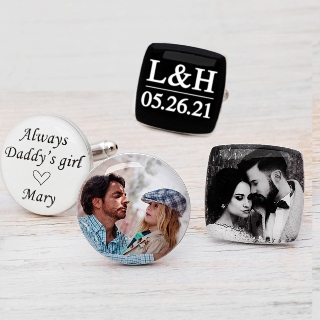 Men'S Grooming Pictures - Custom Photo Cufflinks Picture Cufflinks Mens