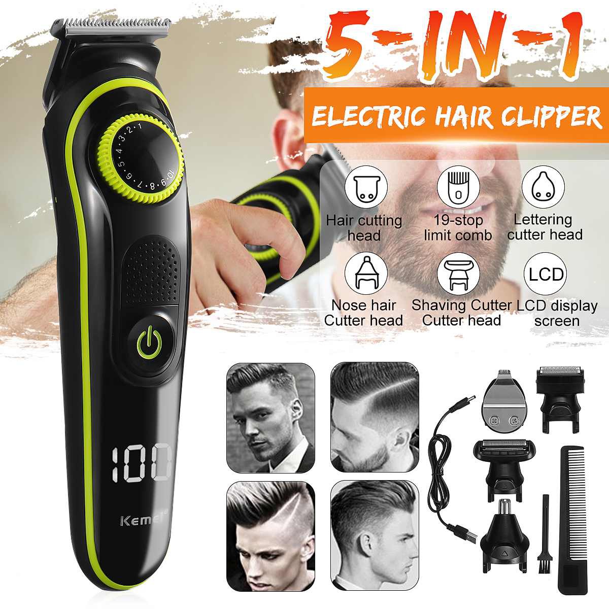 Kemei 696 Multifunctional Trim - đánh giá và giá Men'S Grooming Haircut