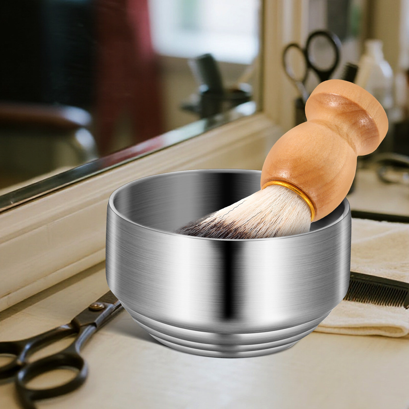 Premium Stainless Steel Shavin - đánh giá và giá Shaving Bowl Soap