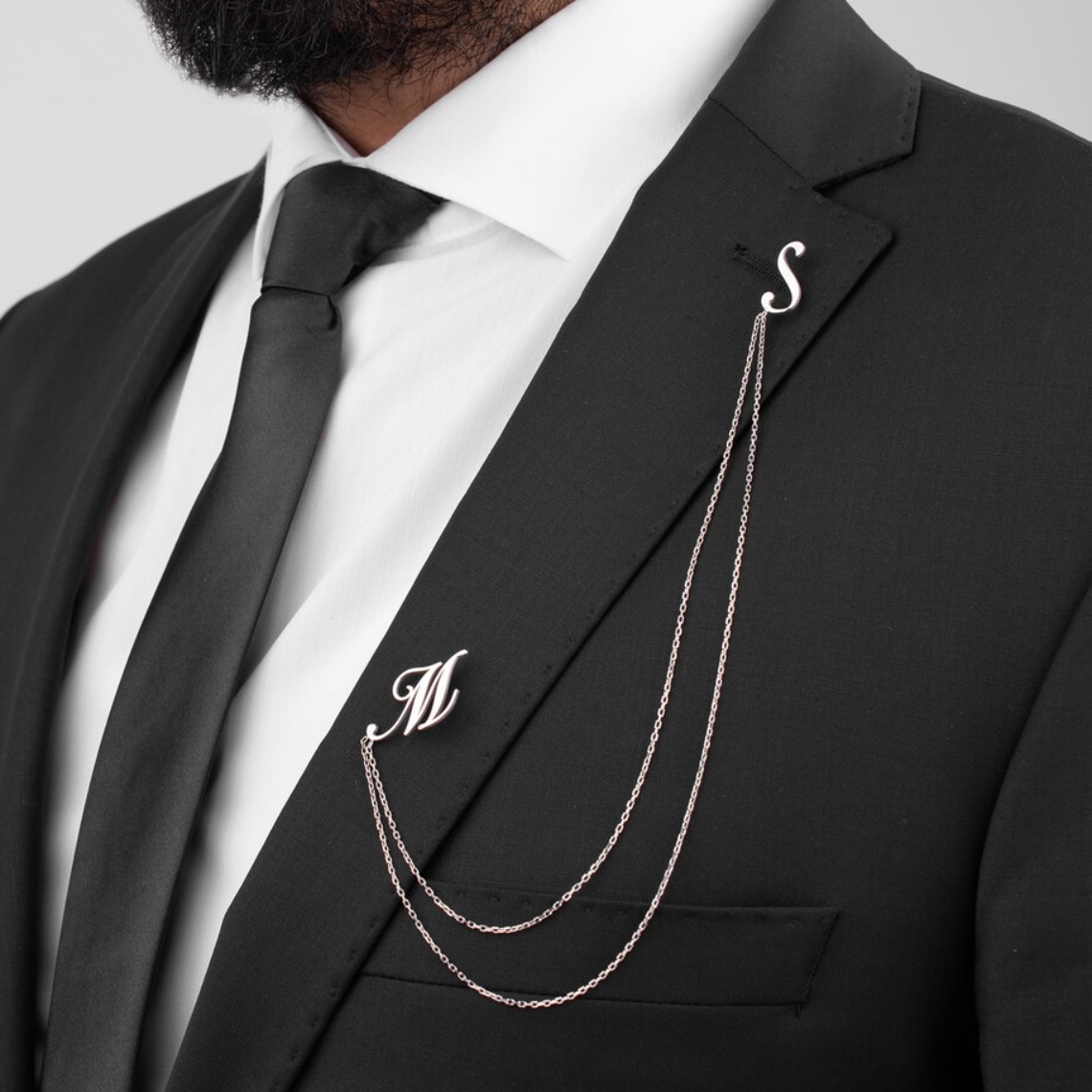 Custom Double Name Brooch Men  - đánh giá và giá Men'S Groom