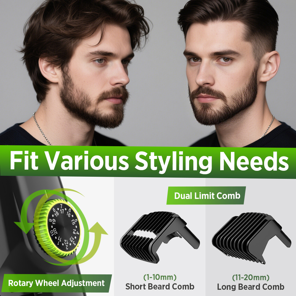 Vacuum Beard Trimme Men's Bear - đánh giá và giá Men'S Grooming Haircut