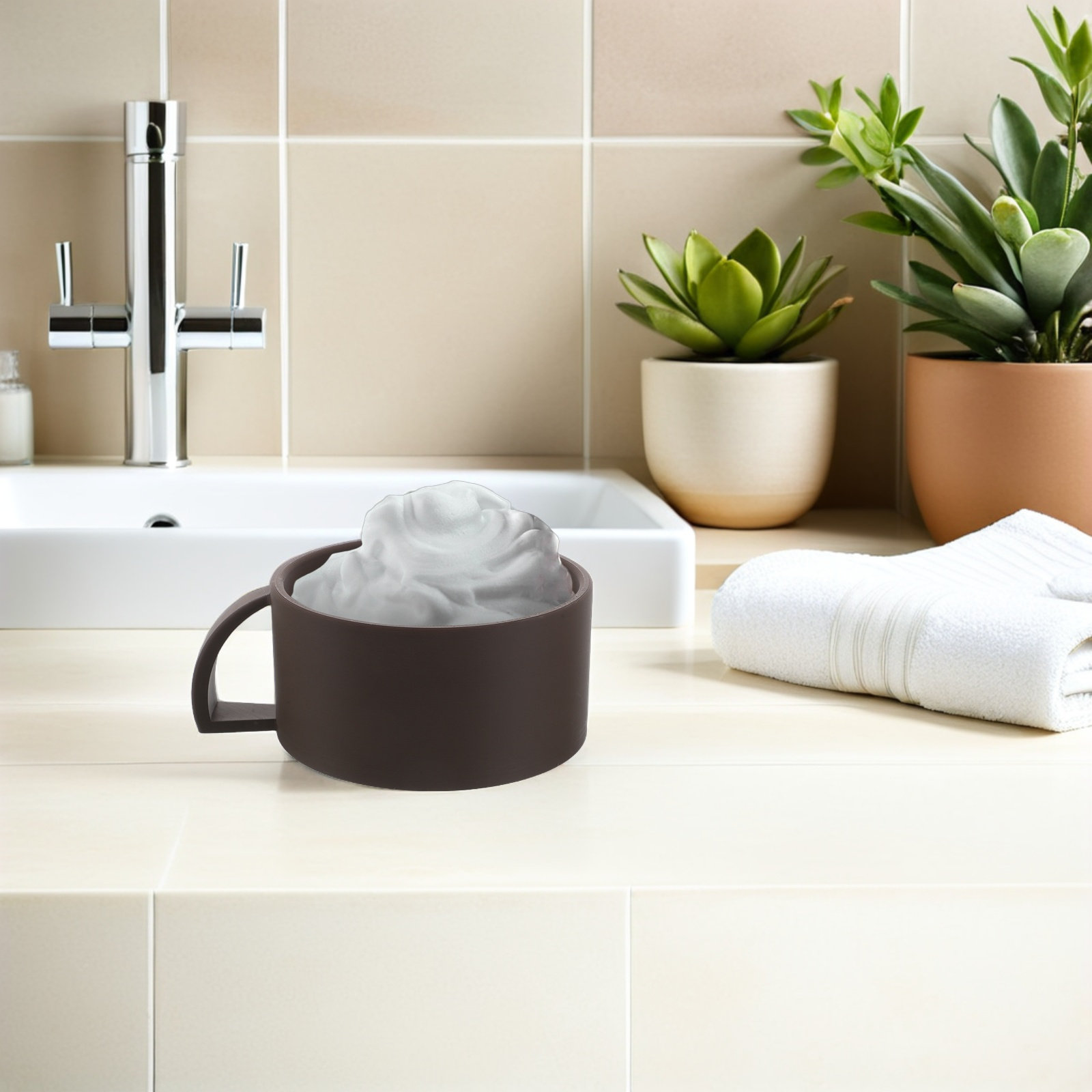 Shaving Bowl for Men Brown Wid - đánh giá và giá Shaving Bowl Soap