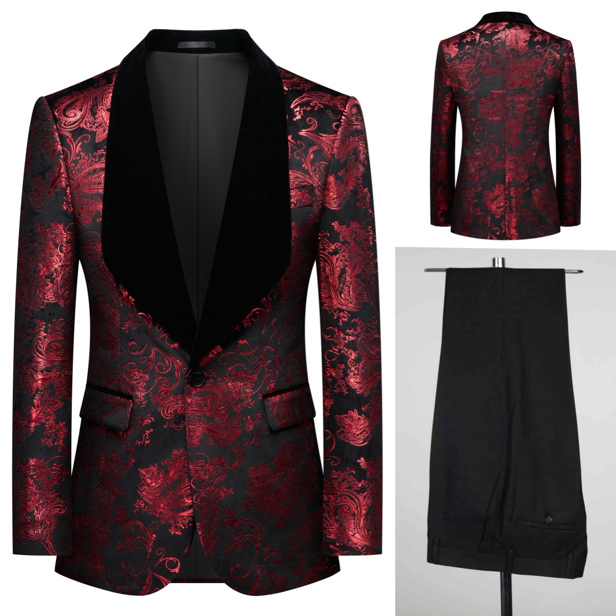Real Picture Men Suit Jacquard - đánh giá và giá Men'S Grooming Pictures