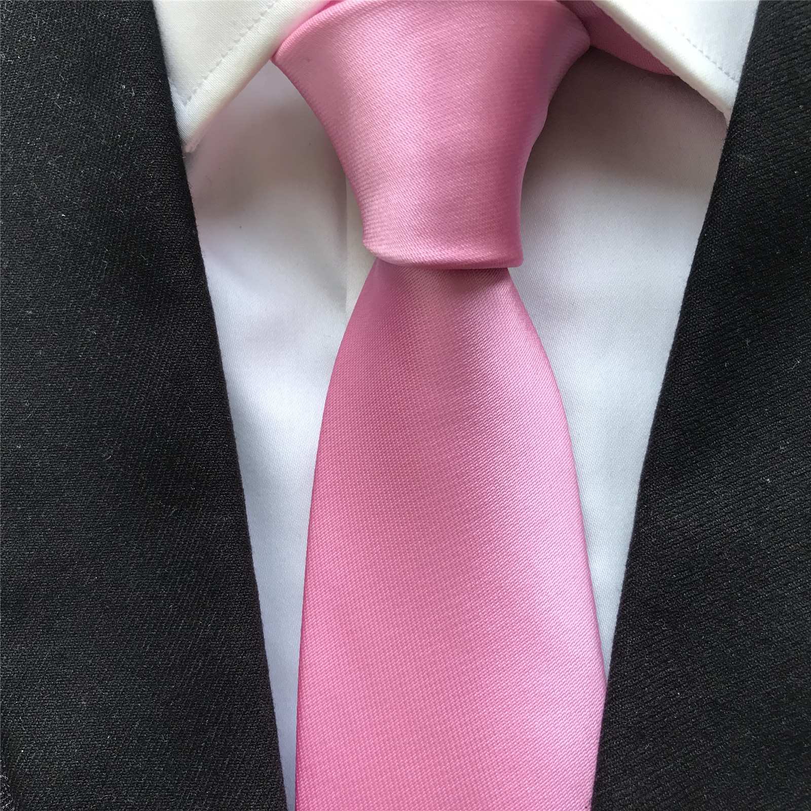 Men's Ties Solid Pink Neck Tie - đánh giá và giá Men'S Grooming Pictures