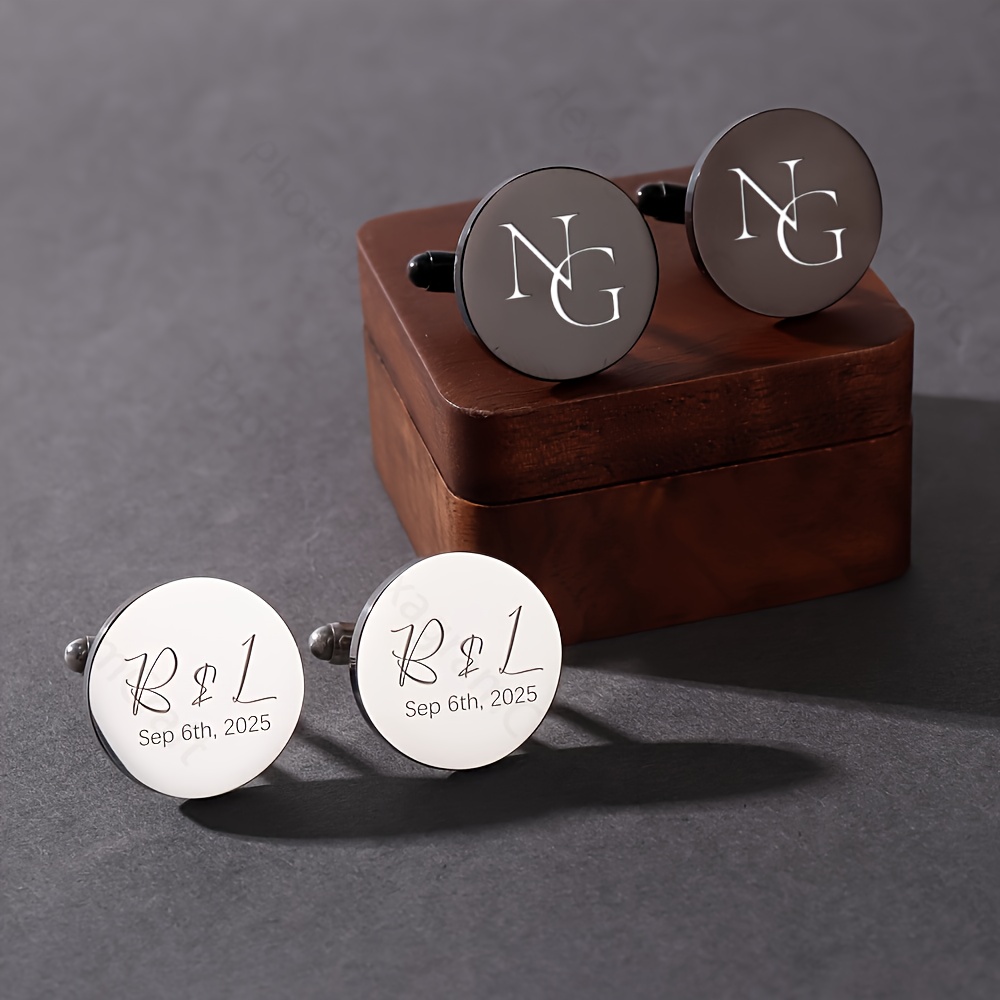 1pair Personalised Name Cuffli - đánh giá và giá Men'S Groom