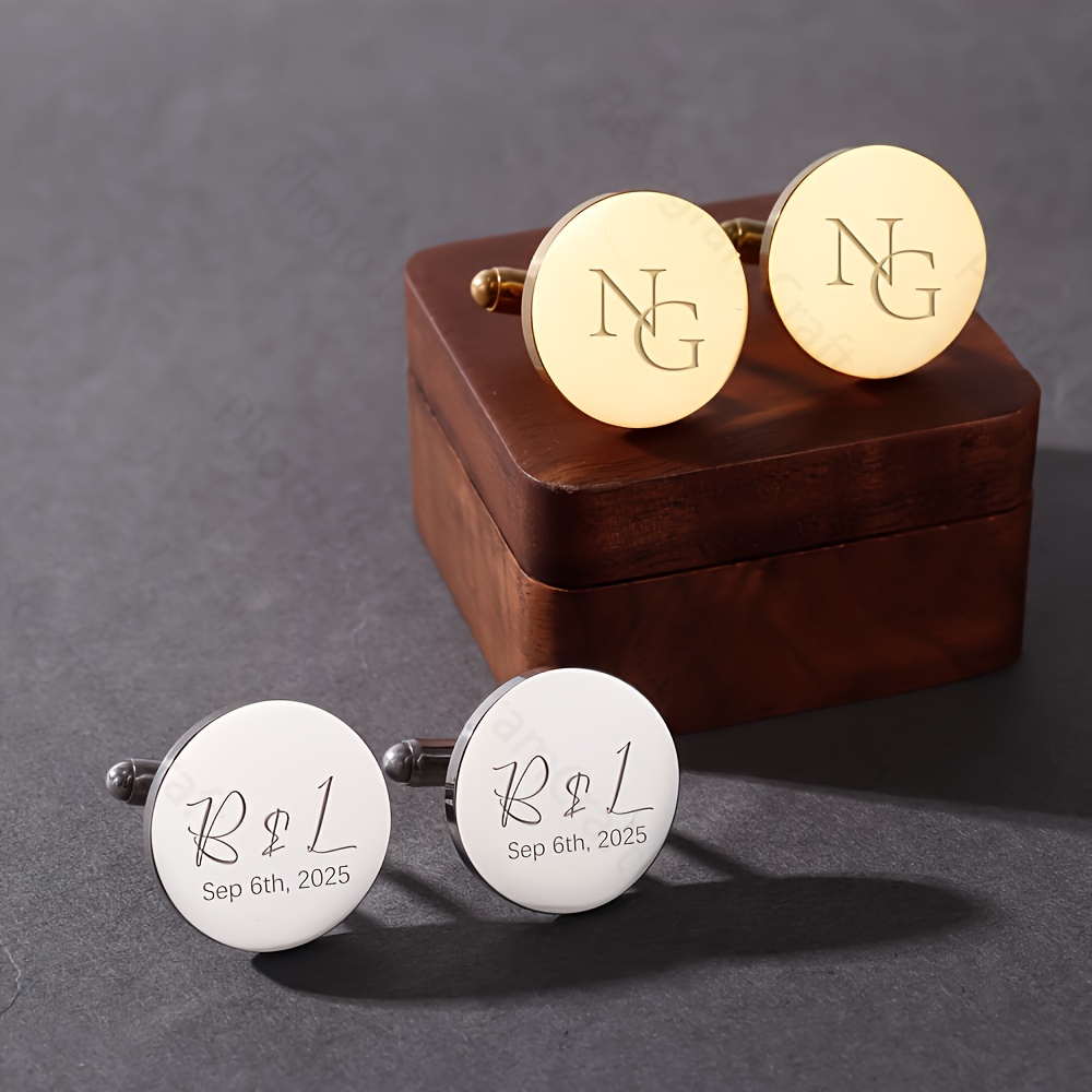 1pair Personalised Name Cuffli - đánh giá và giá Men'S Groom