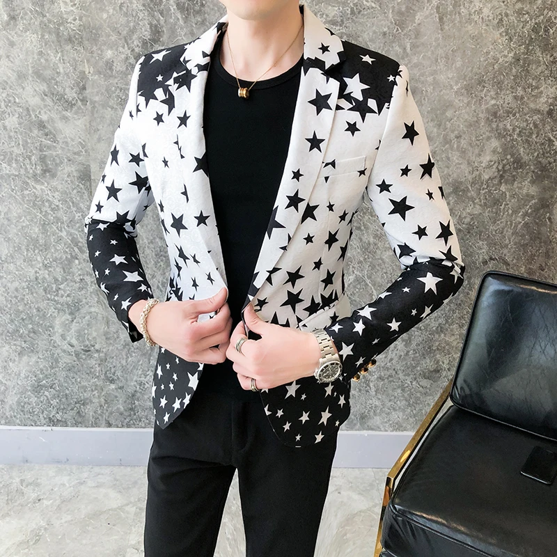 Star Print Slim Fit Blazers 20 - đánh giá và giá Men'S Grooming Brands