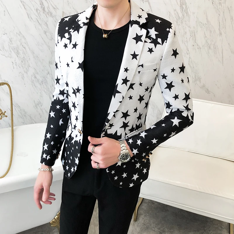 Star Print Slim Fit Blazers 20 - đánh giá và giá Men'S Grooming Brands