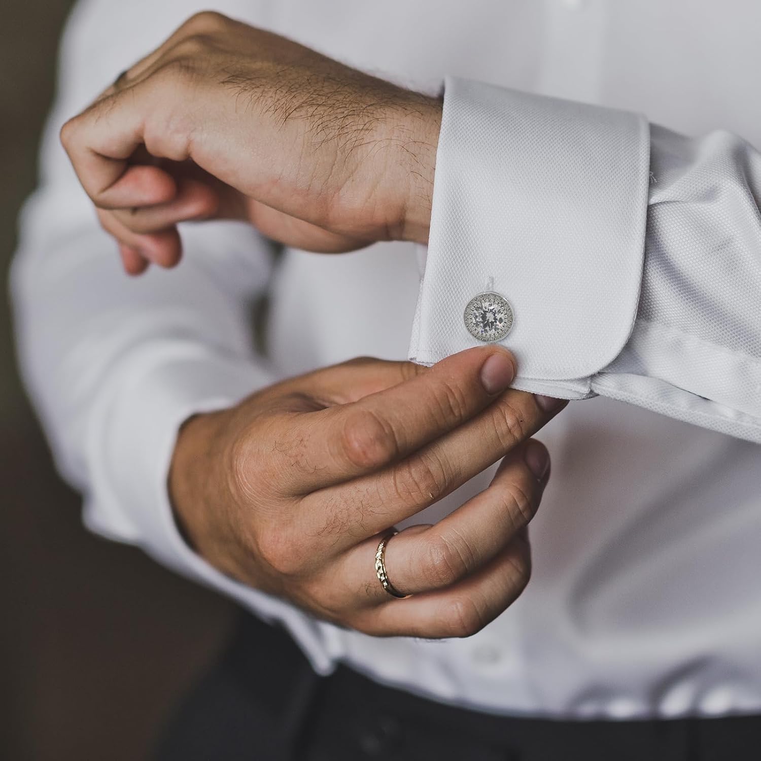 Sparkling CZ Cufflinks for Men - đánh giá và giá Men'S Groom