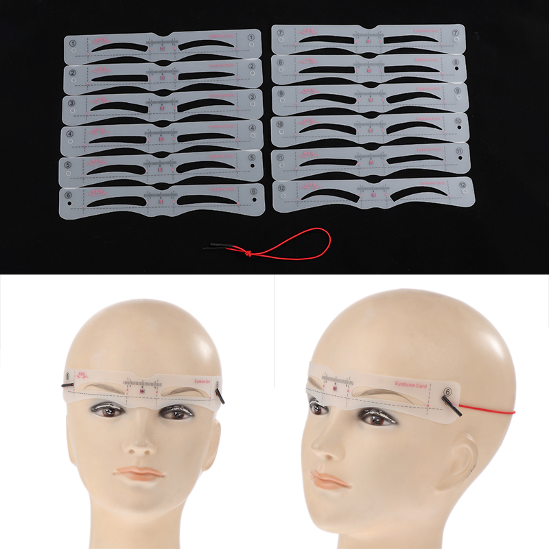 12Pcs Eyebrow Stencil Set Reus - đánh giá và giá Men'S Grooming Guide