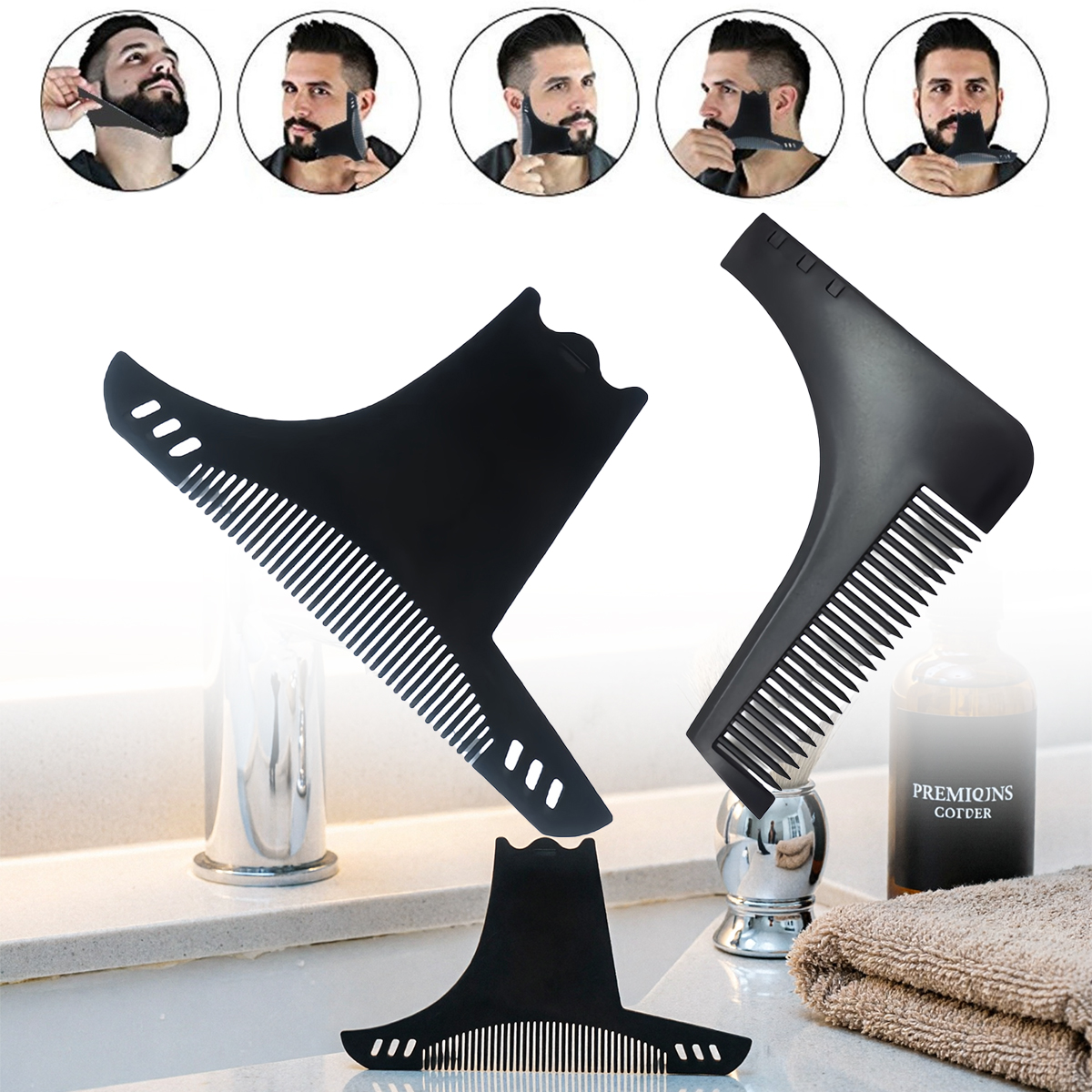 Beard Shaping Tool Non Slip Li - đánh giá và giá Men'S Grooming Guide