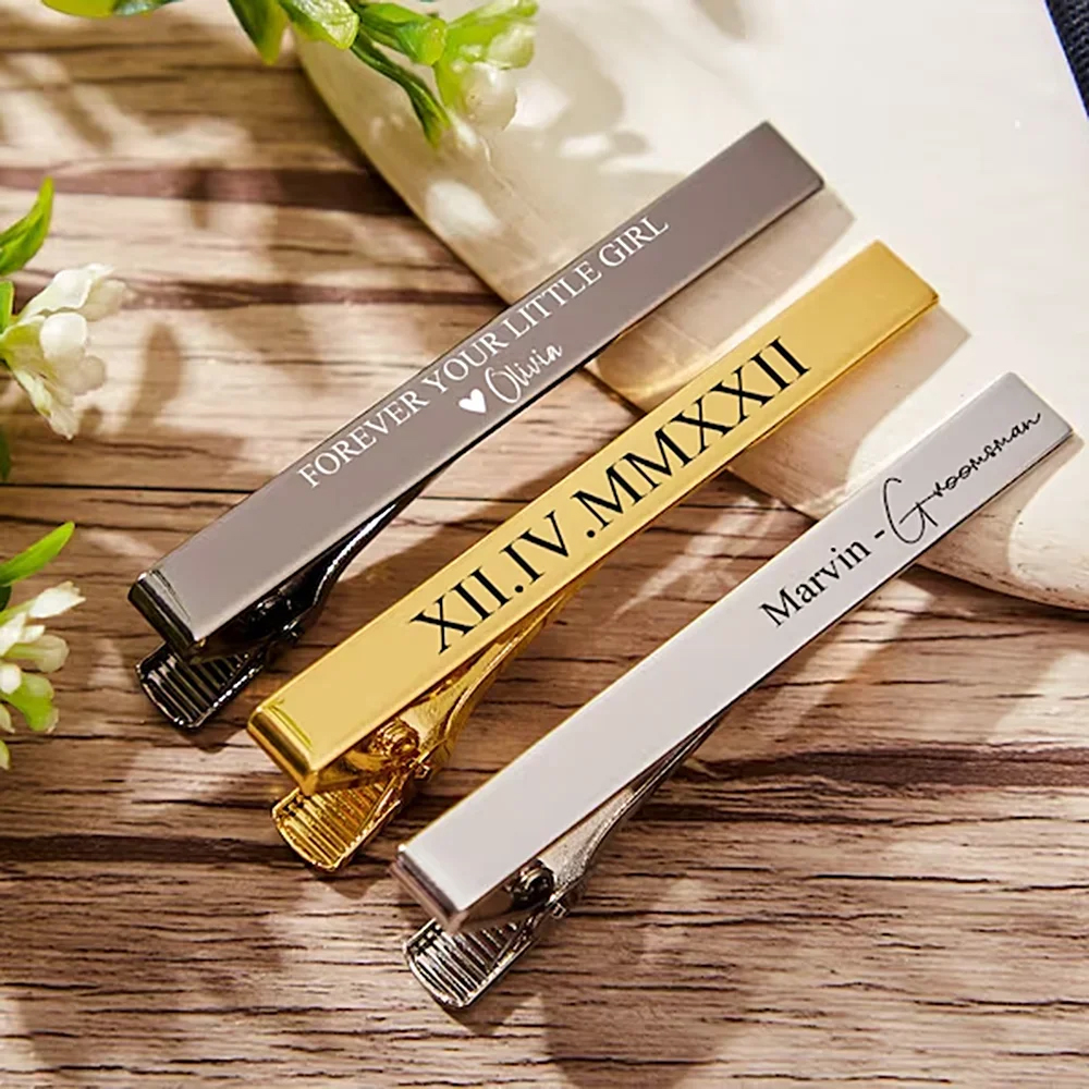 New Custom Carved Name Tie Cli - đánh giá và giá Men'S Groom