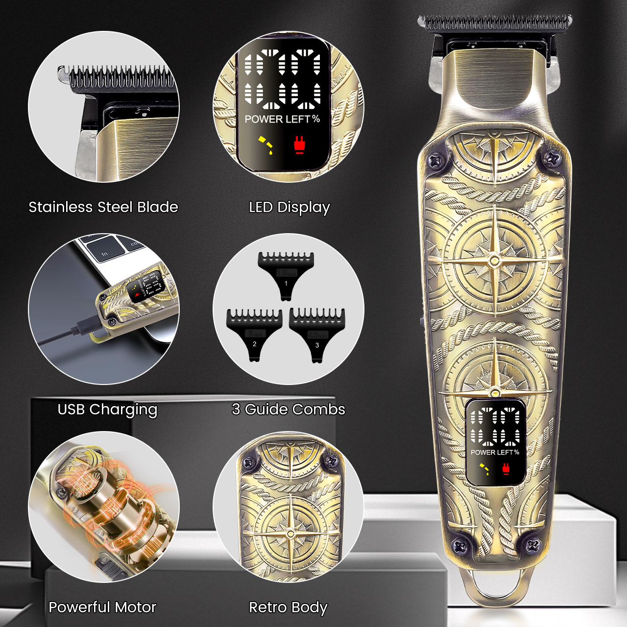 Hatteker Retro Hair Trimmer fo - đánh giá và giá Men'S Grooming Haircut