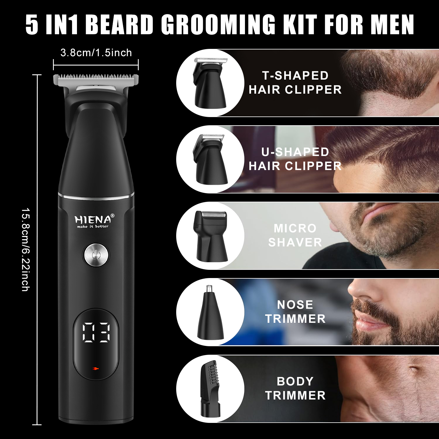 HIENA Professional Multifuncti - đánh giá và giá Men'S Grooming Guide