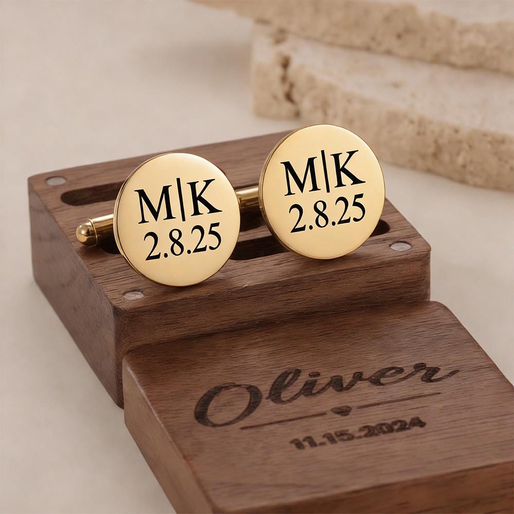 Custom Date Cufflinks Stainles - đánh giá và giá Men'S Groom