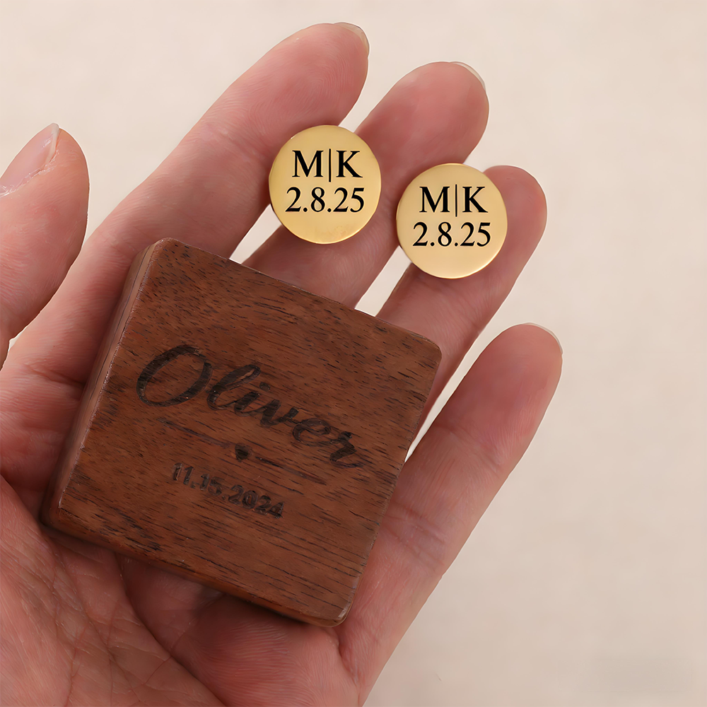 Custom Date Cufflinks Stainles - đánh giá và giá Men'S Groom