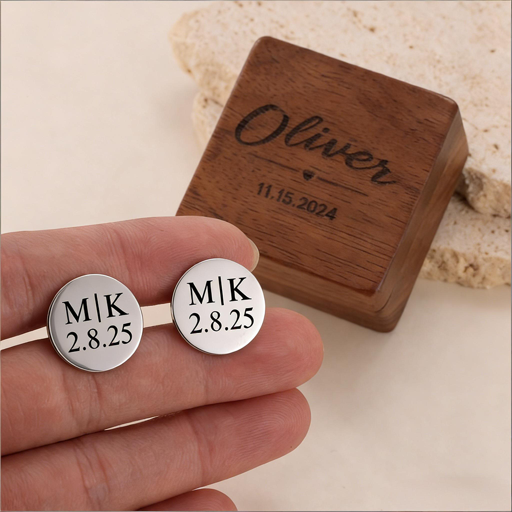 Custom Date Cufflinks Stainles - đánh giá và giá Men'S Groom