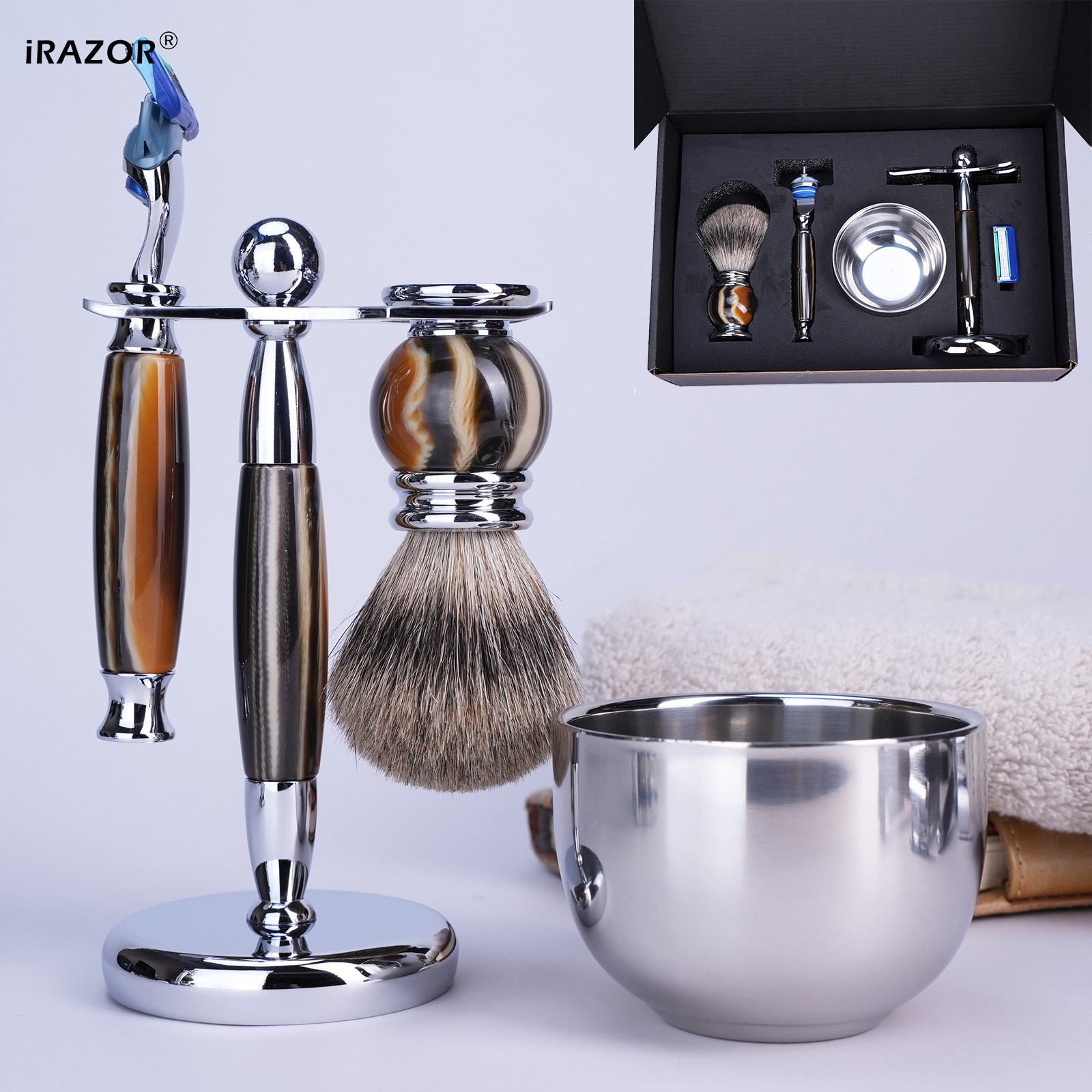 iRAZOR Luxury 5-Blade F5 Fusio - đánh giá và giá Mens Grooming Kit Luxury