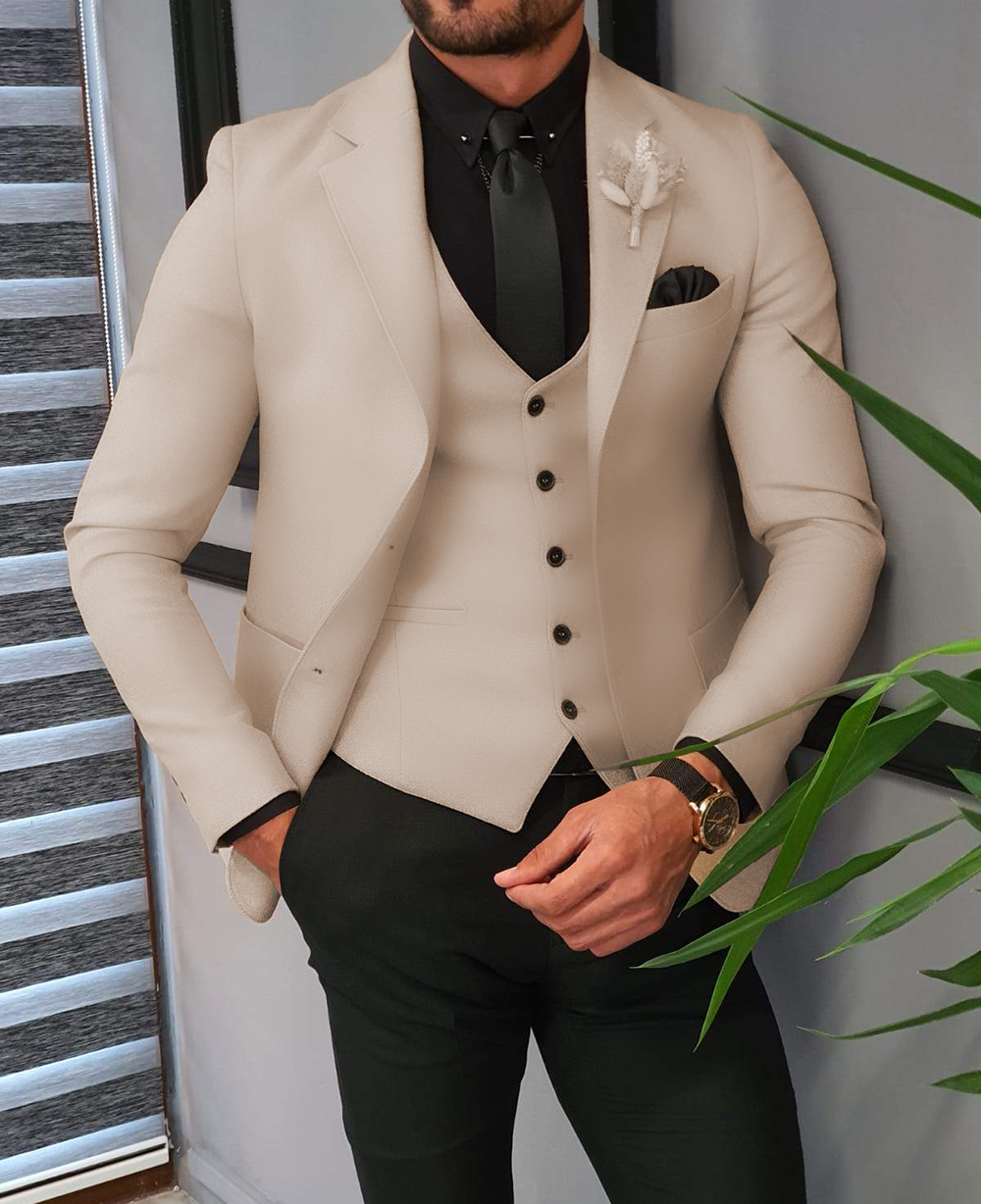 White 2 Piece Pant Coat Shawl  - đánh giá và giá Men'S Grooming Pictures